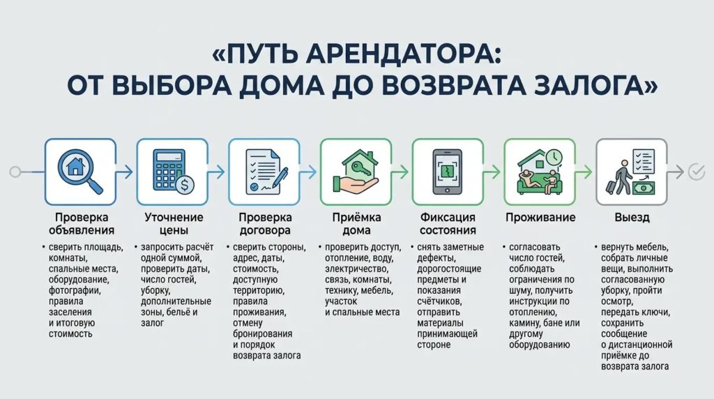 Путь арендатора: от выбора дома до возврата залога